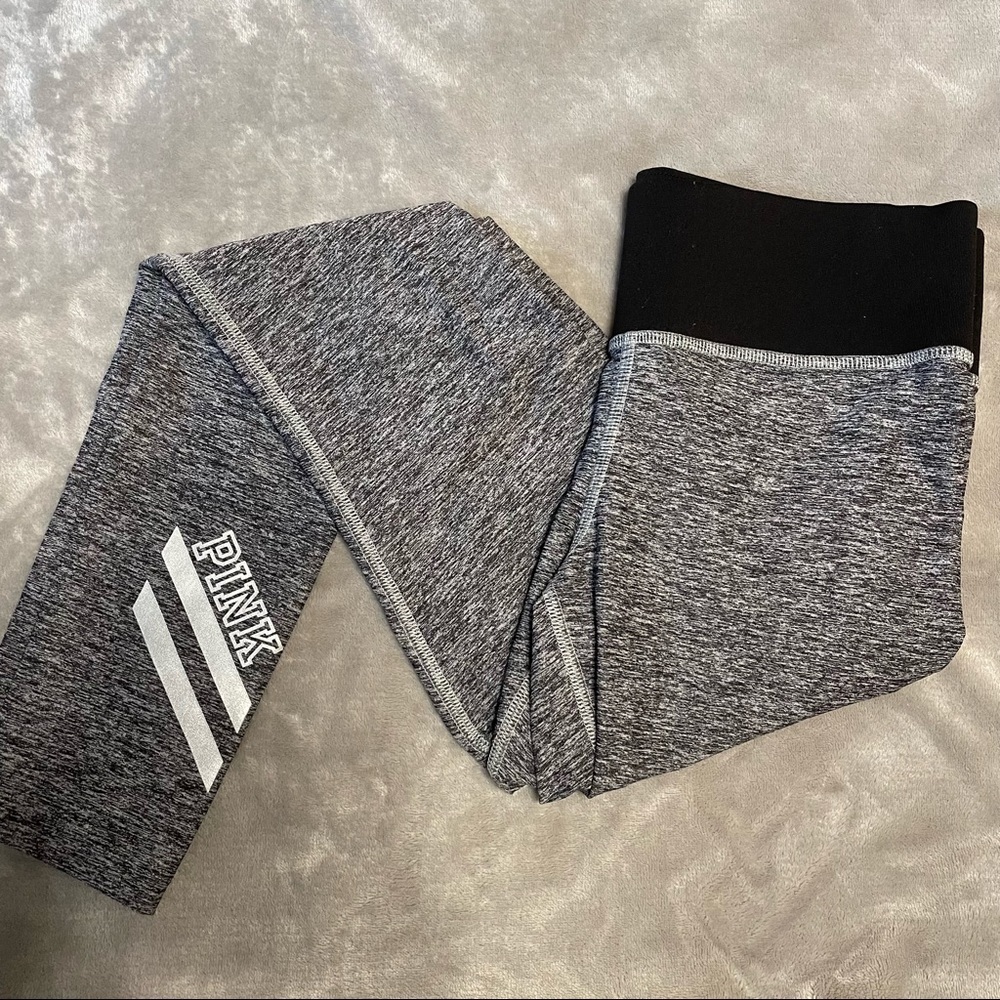 PINK Yoga Victoria’s Secret Leggings Hidden Pocket Exercise Comfort Full Length